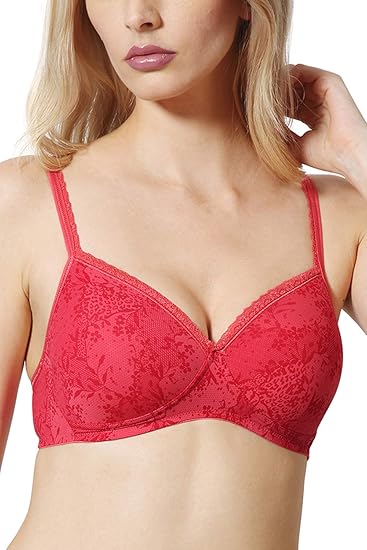 Van Heusen Women’s Cotton Padded Wireless Bra – Full Coverage, Anti-Bacterial, Breathable Perforated Cups